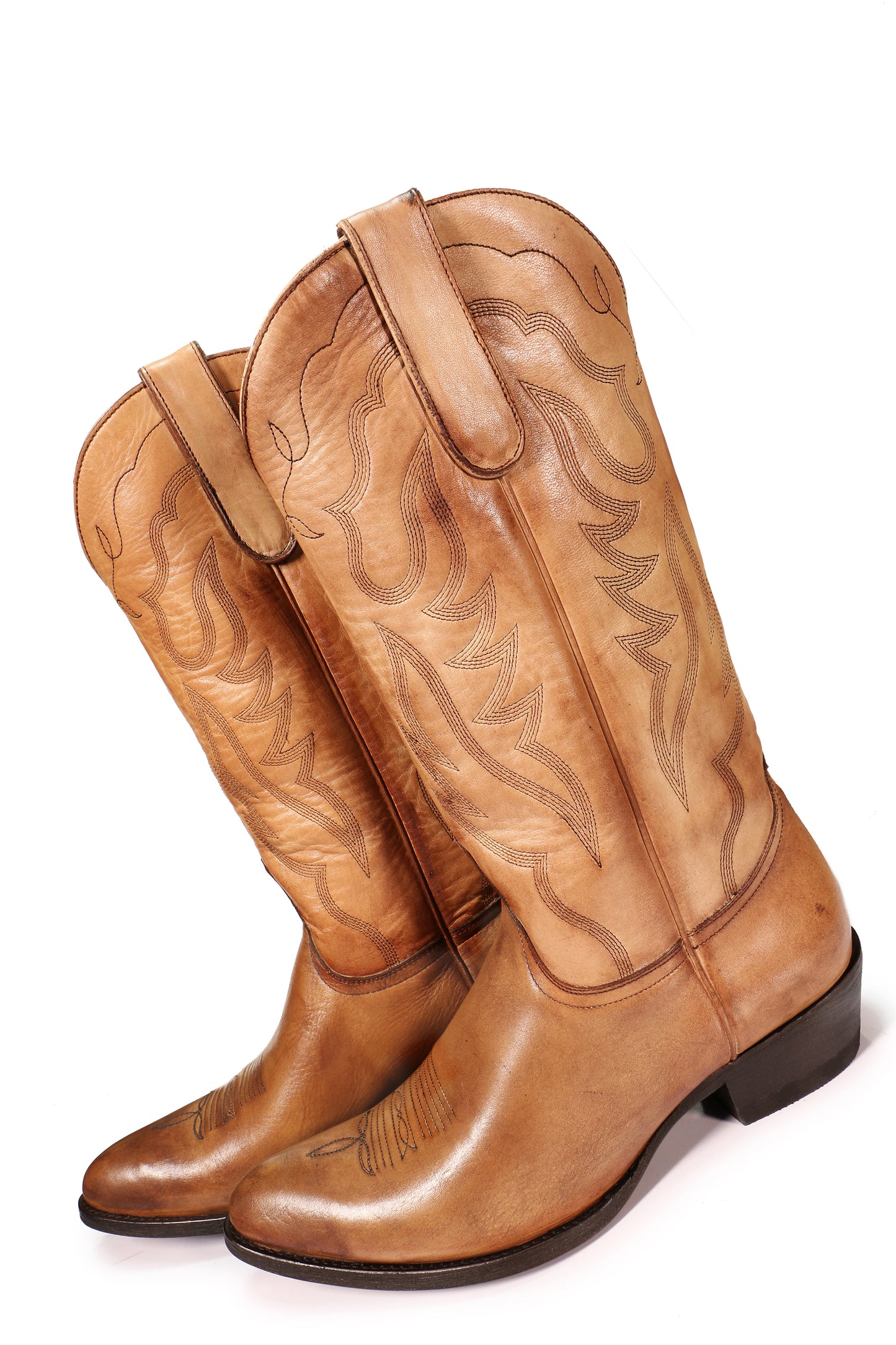 NOCL001-1 Old Boot Factory Women's BROOKSHIRE Beige Round Toe Boot