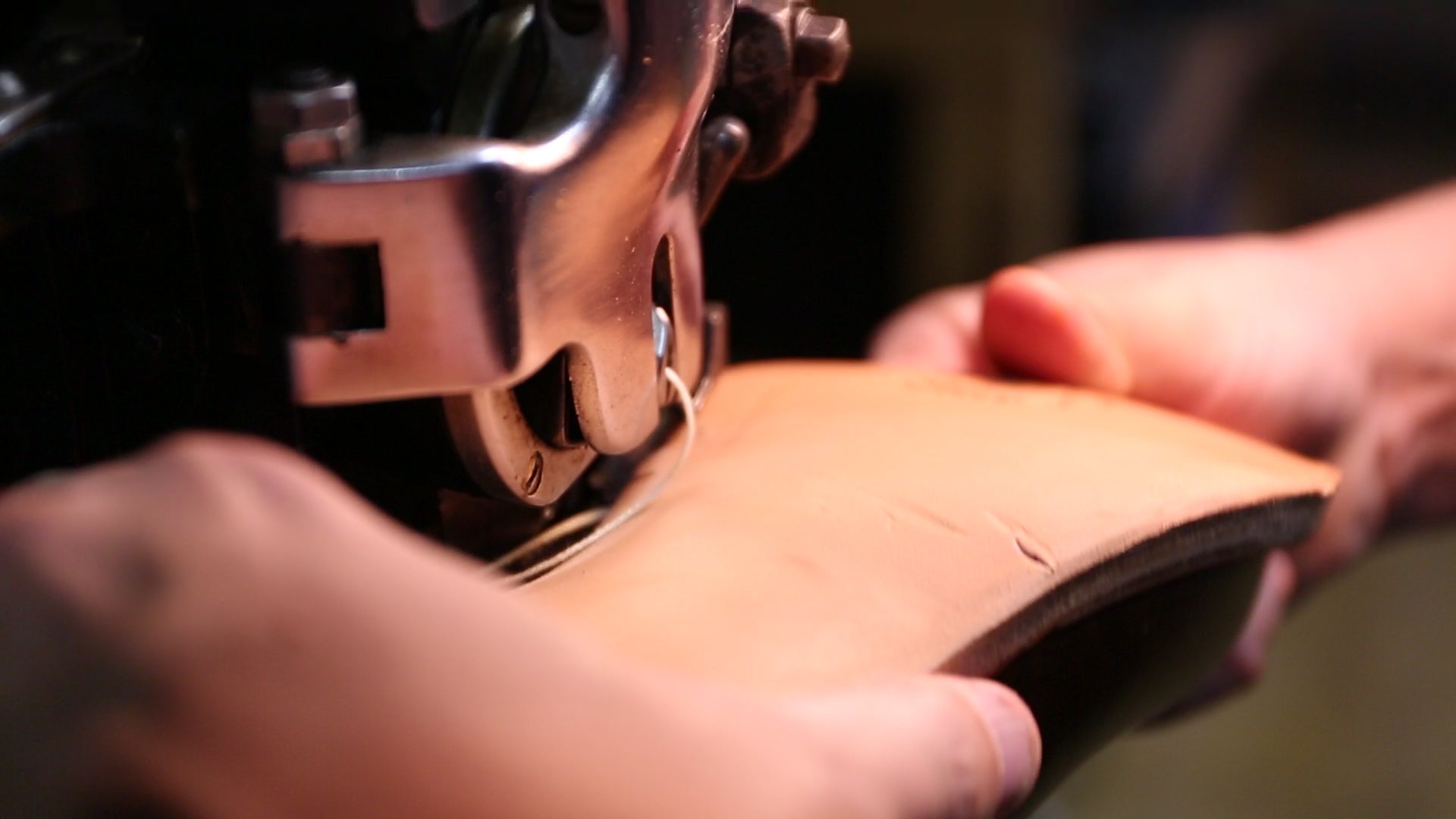 Load video: Sewing on a new Leather Sole