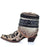 A3691 Corral Women's Brown Flipped Shaft Floral Embroidery & Glittered Inlay Ankle Boot