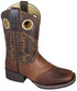 2481 Smoky Mountain Boots Kid's LUKE Saddle Vamp Brown