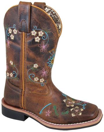 3843 Smoky Mountain Boots Girl's FLORALIE Brown