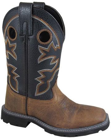 3893 Smoky Mountain Boots Kid's STAMPEDE Brown / Black