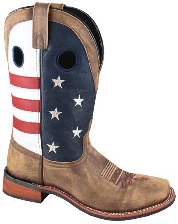 4880 Smoky Mountain Boots Men's STARS AND STRIPES Vintage Brown