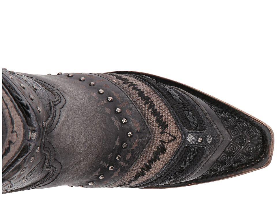 A3355 Corral Women's GREY / BLACK EMBROIDERY & STUDS Boot