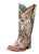 C3405 Corral Women's Bone and Multi-Color Inlay Stained Glass Square Toe Boot