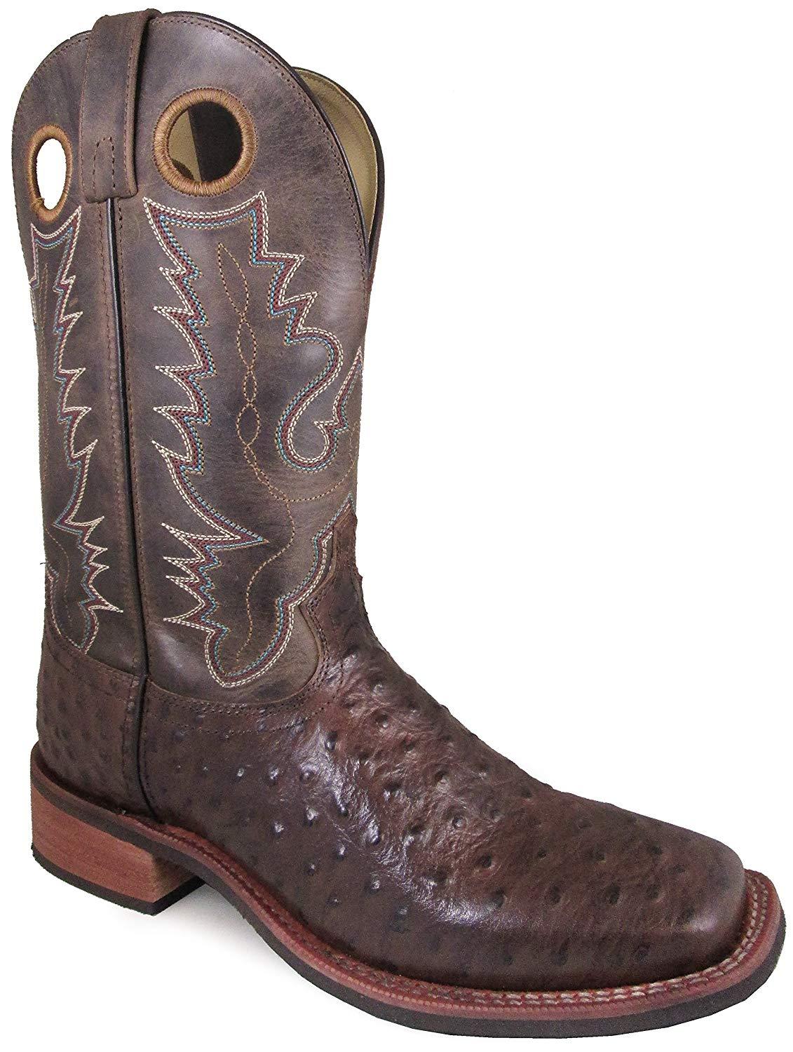 4047 Smoky Mountain Boots DANVILLE Men's Full Quill Ostrich Print Square Toe
