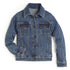 GWJ700D Wrangler® Western Kid's Denim Jacket Top - Dark Denim Wash