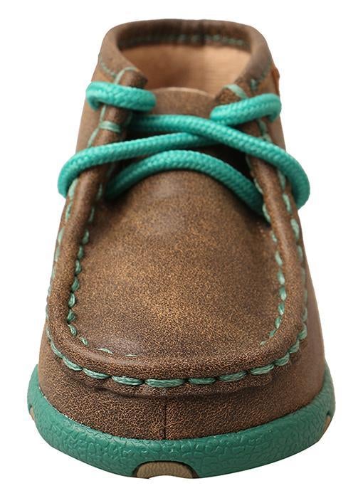 ICA0008 Twisted X Infant Driving Moccasins – Bomber/Turquoise