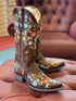 L3185-2 Old Gringo Women's CATE Brass with Floral Embroidery Snip Toe Boot