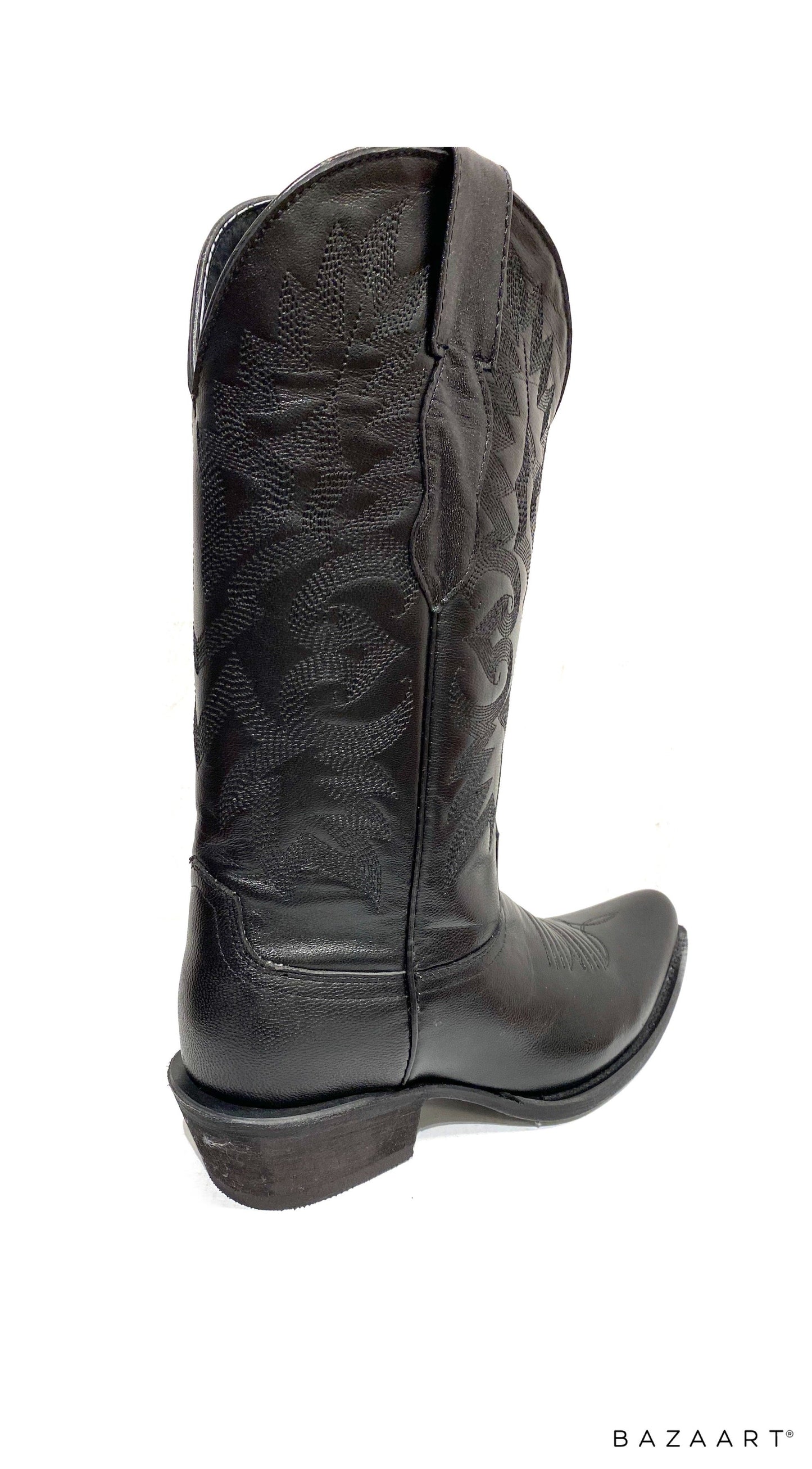 13-LadyBlack Pecos Bill Women's Black Western Boot