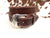 XB-100 Twisted X Belt Leather Chestnut Basketweave Floral with Tooling