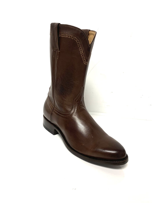 NOM006-1 Old Boot Factory Men's CHOCTAW Whiskey Brown Baby Buffalo Roper Boot