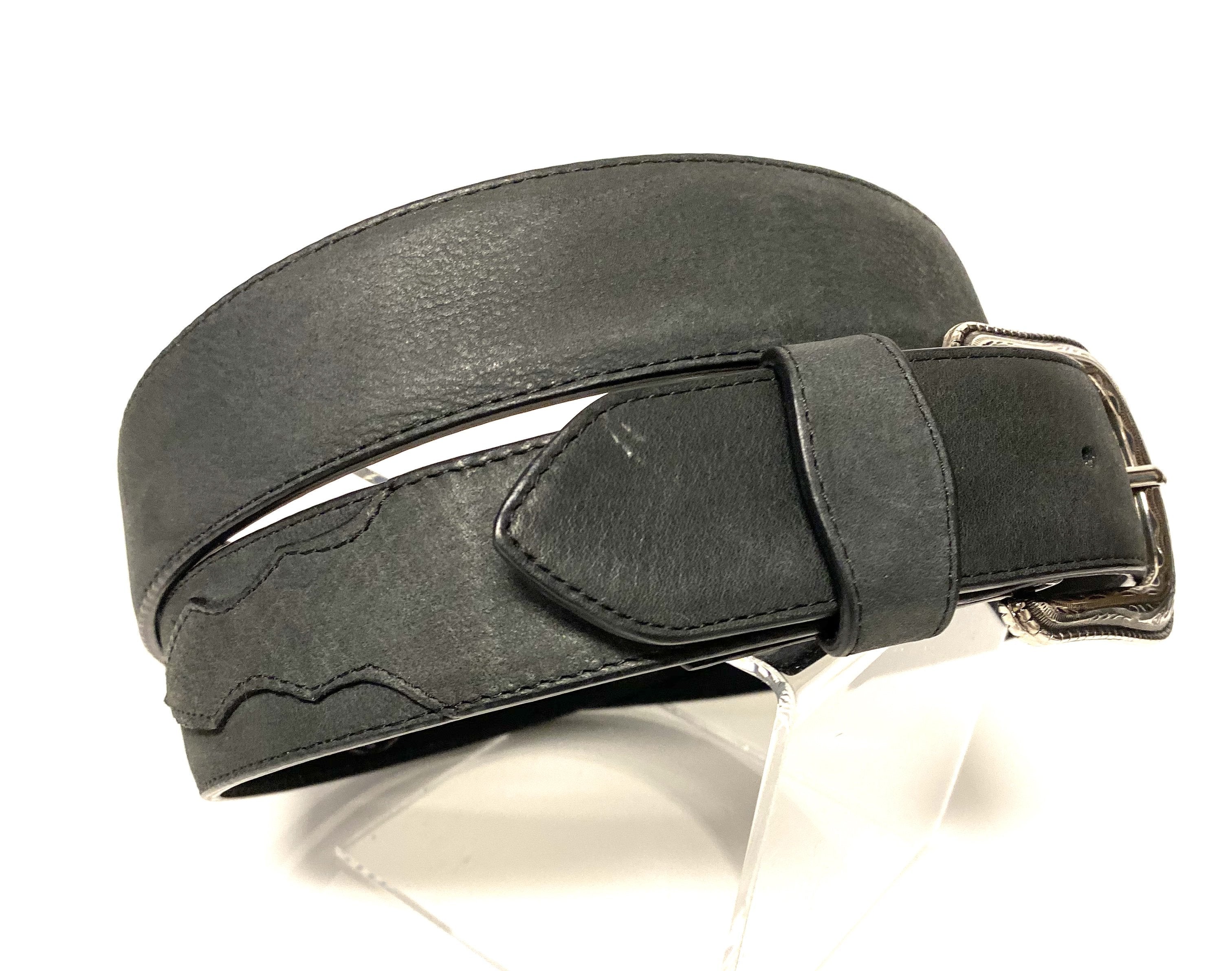 Off Tuc Leather Belt H40 in black