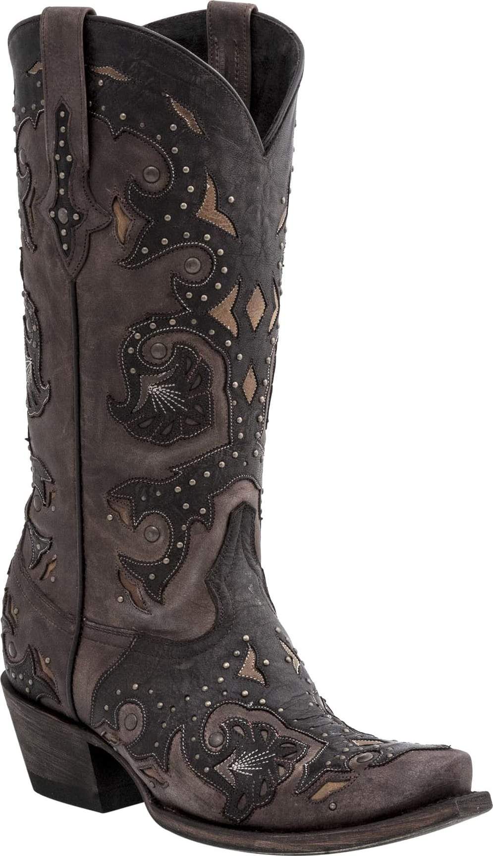 M5015.s54 Lucchese Bootmaker Women's FIONA Scarlette Stud Snip Toe Boot