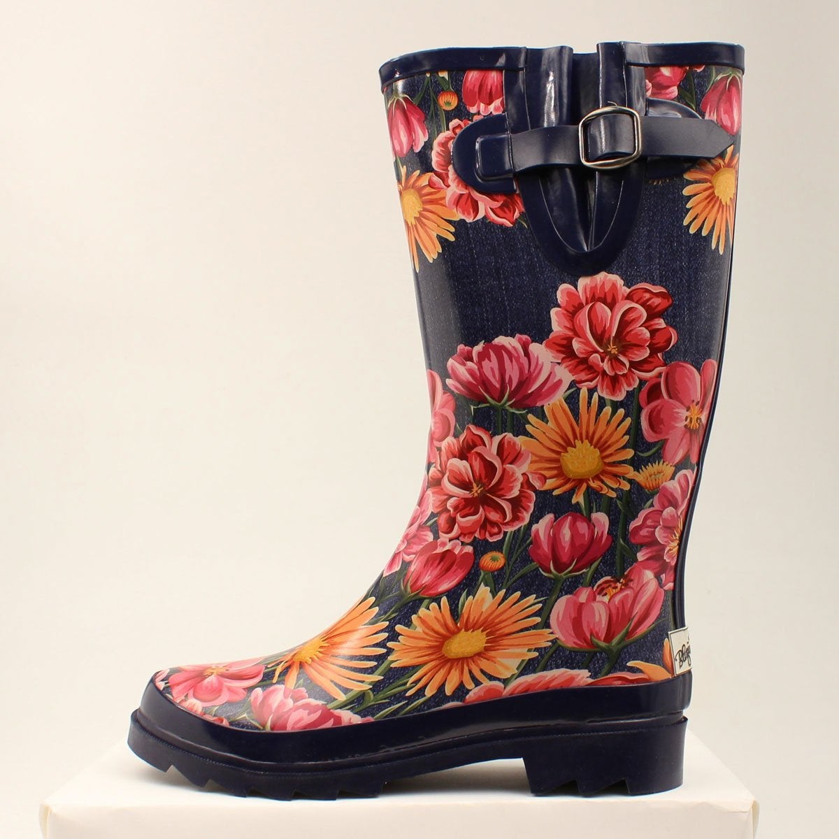 58184 Blazin Roxx Women's LAIKEN Denim Floral Rain Boot