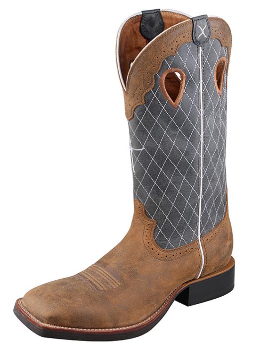 MRS0027 Twisted X Men's Ruff Stock Boot – Bomber/Blue – Tanger OBF