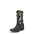 NL5404 Nocona Boots Women's BLACK NUBUK LIZARD 11