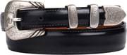 W2202 Lucchese Men's BLACK GOAT Belt