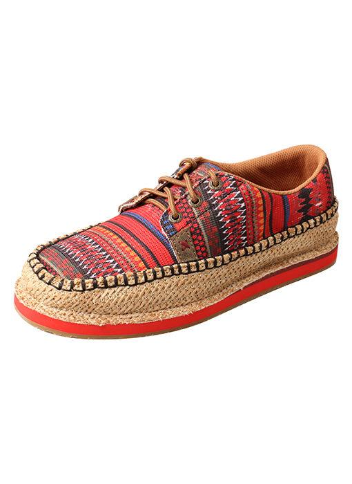 WCL0008 Twisted X Women’s Driving Moc Loafer – Weave/Red Multi