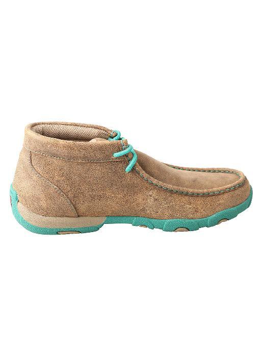 WDM0020 Twisted X Women’s Driving Moccasins – Bomber/Turquoise