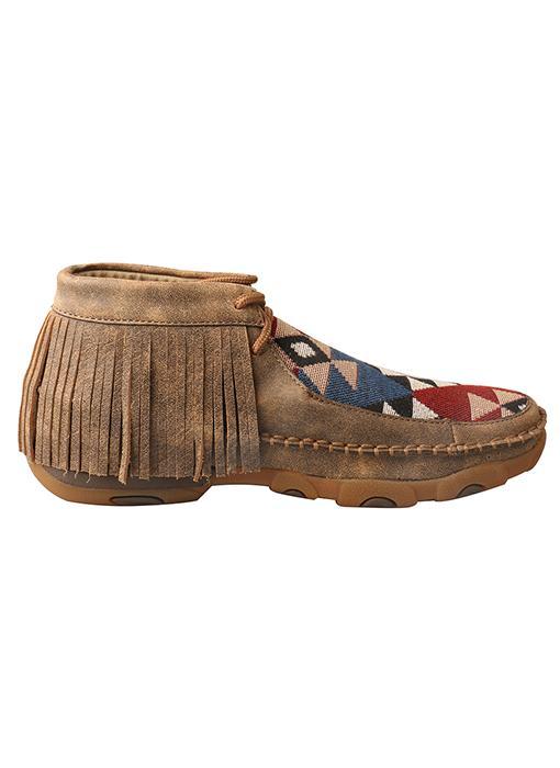 WDM0090 Twisted X Women’s Driving Moccasins – Bomber/Multi Pattern Casual Shoe