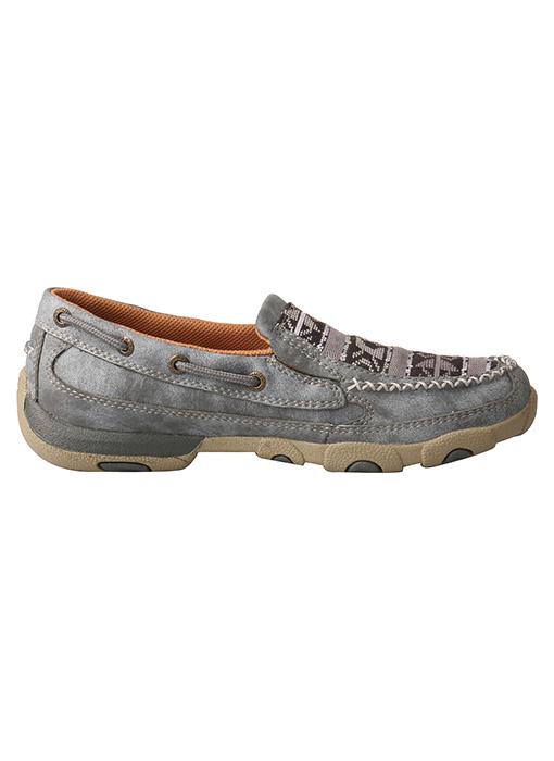 WDMS012 Twisted X Women’s Slip-On Driving Moccasins – Grey/Multi