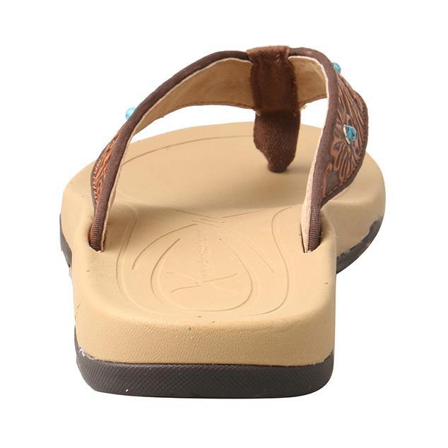 WSD0033 Twisted X Women's Tan Tooled Sandal