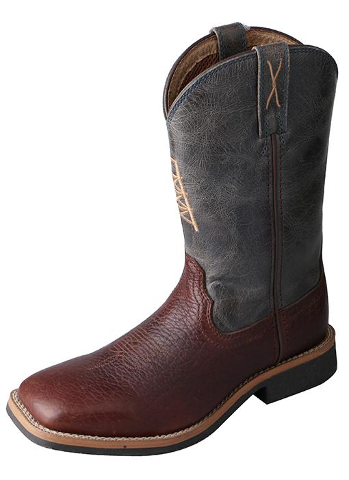 YCW0003 Twisted X Kid’s Work Boot – Cognac/Blue