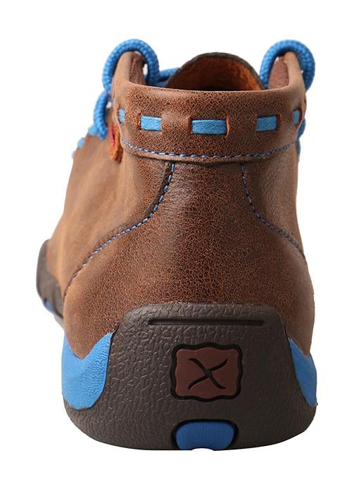 YDM0027 Twisted X Kid’s Driving Moccasins – Brown/Blue