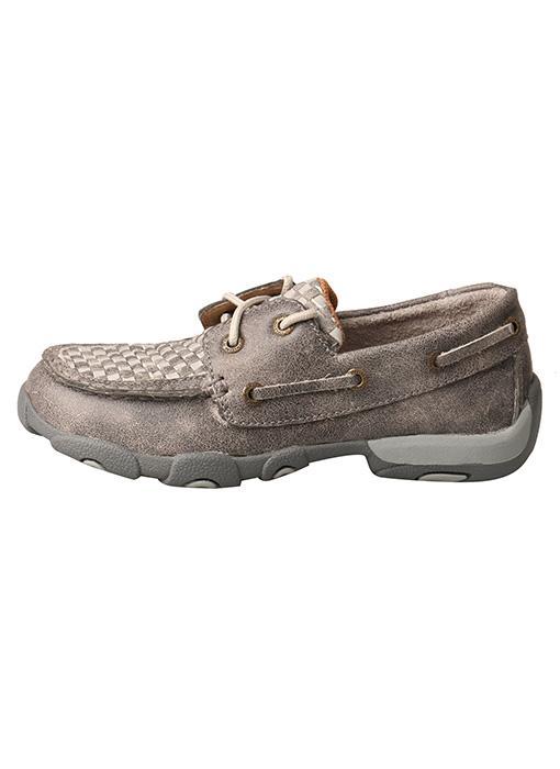 YDM0039 Twisted X Kid’s Driving Moccasins – Grey