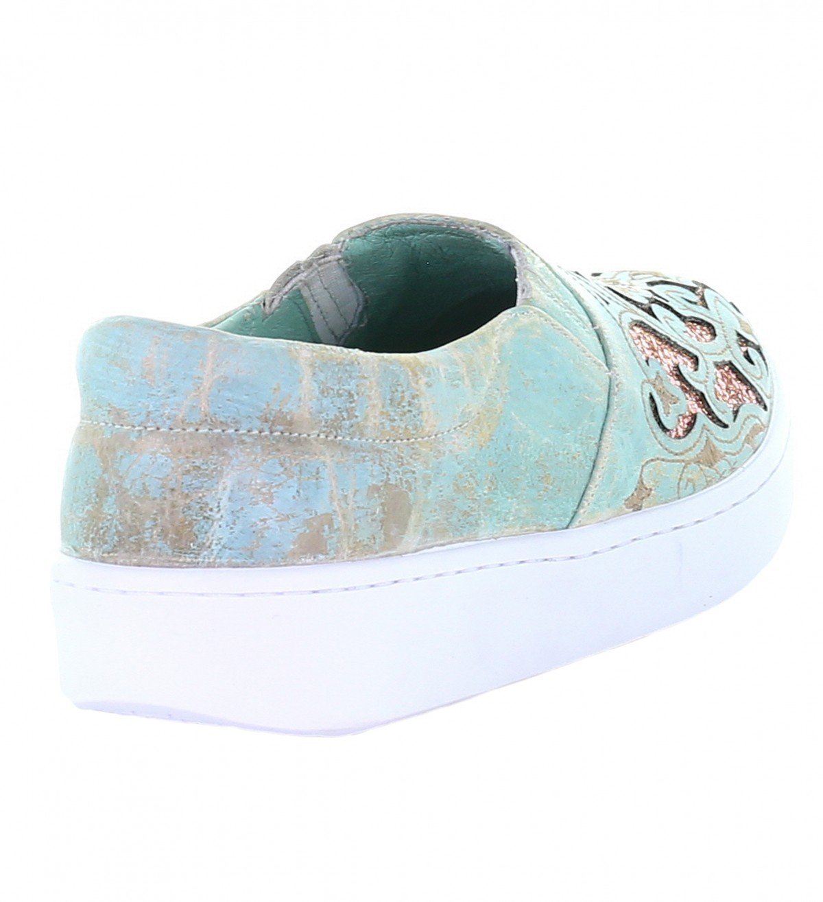E1564 Corral Women's Turquoise / Pink Inlay & Embroidery Sneaker