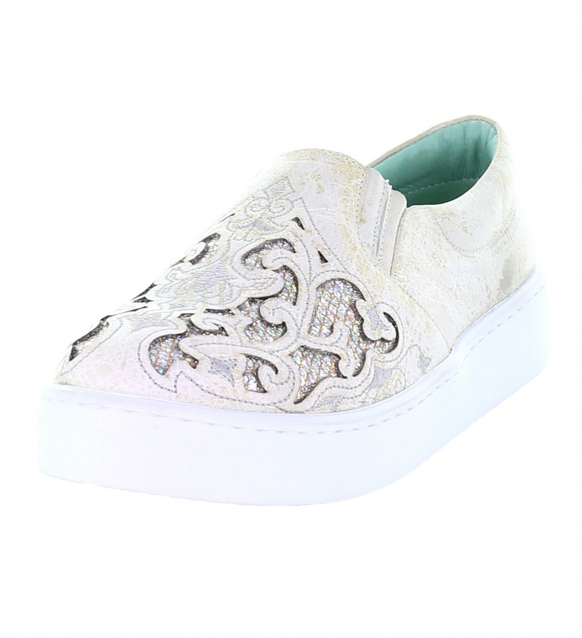 E1562 Corral Women's White Inlay Sneakers
