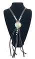Chief Head Concho Necklace with Turquoise Studs