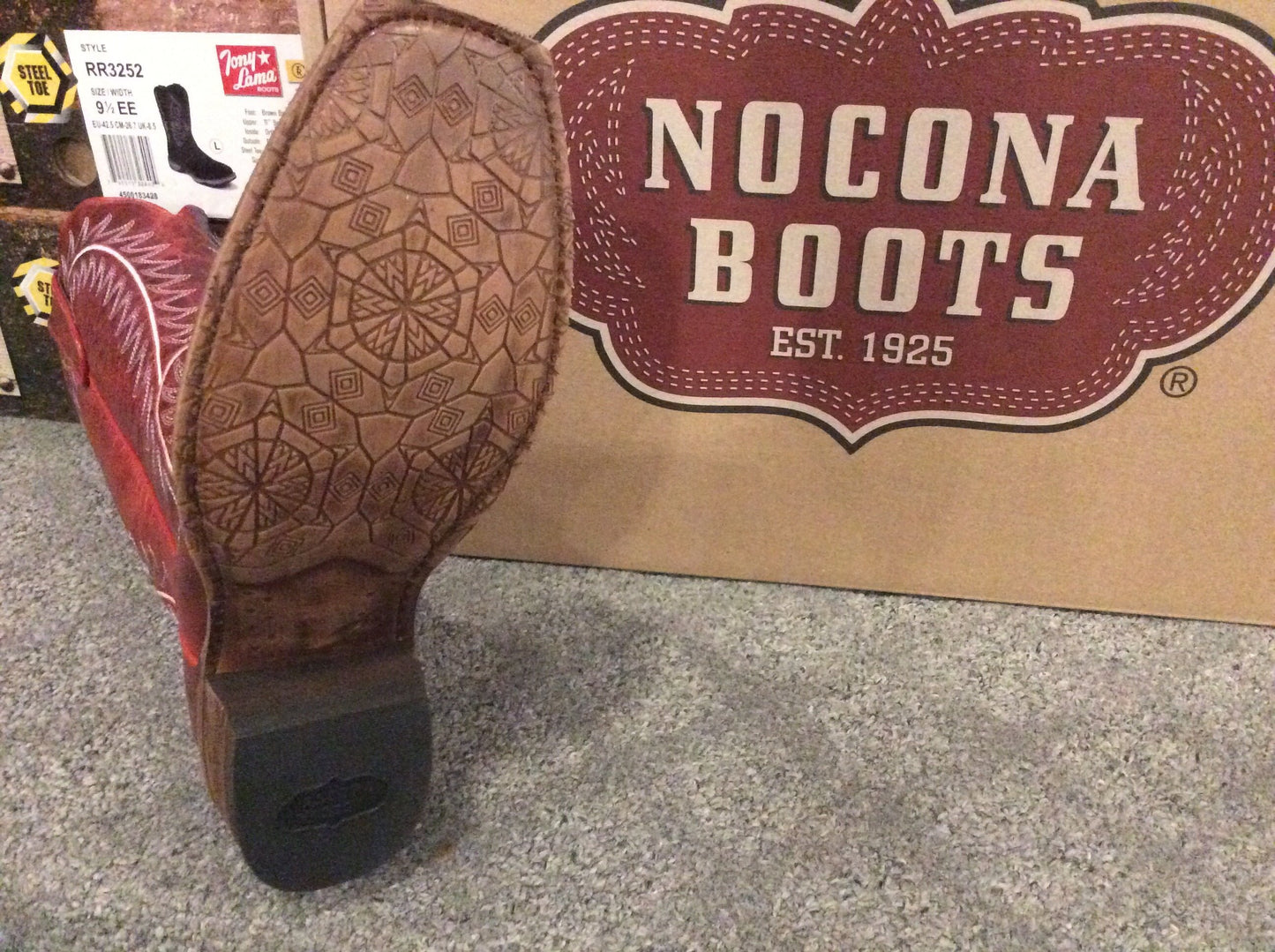 NL5033 Nocona Boots Women's VAIL RED 13" Top Goat Boot