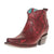 A3656 Corral Women's Red Python Zipper And Woven Boot